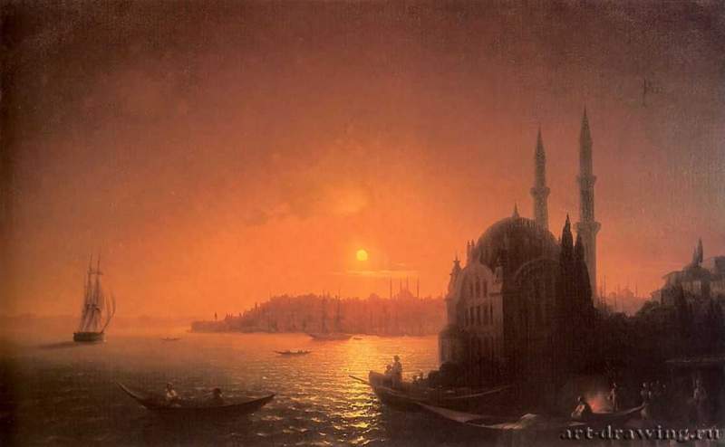 Вид Константинополя при лунном освещении. 1846 - View of Constantinople in the moonlight. 1846
124 х 192 смХолст, маслоРомантизм, реализмРоссия